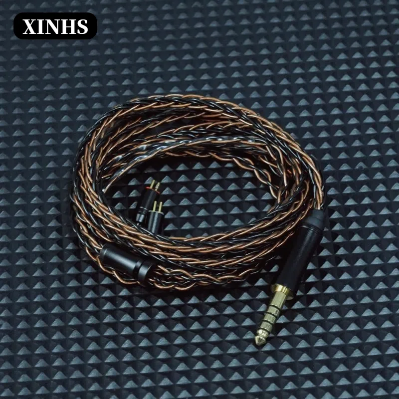 XINHS XH13A 8-Core 5N Single Crystal Kupfer versilbertes HiFi-Kopfhörer-Upgrade-Kabel 0,78 2PIN/IE900/MMCX/KZ QDC/TFZ – Detail 1