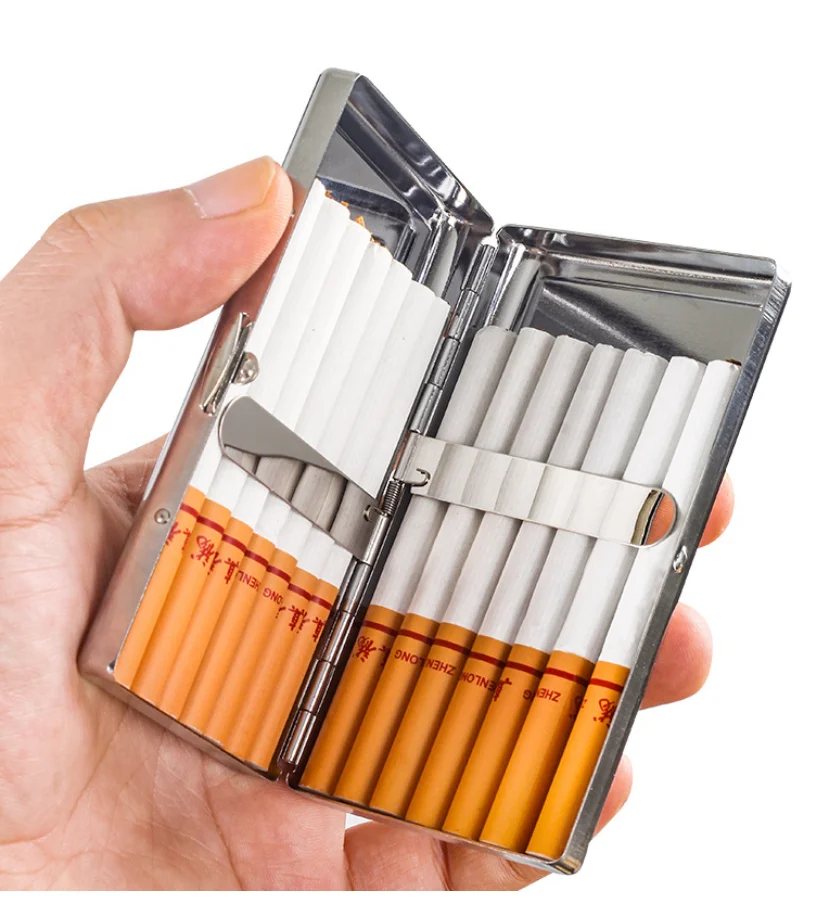 Sublimation Blank Cigarette Case Metal Cigarette Boxes Diy Photo Print Cigarette Holder Case For Men Christmas Gifts