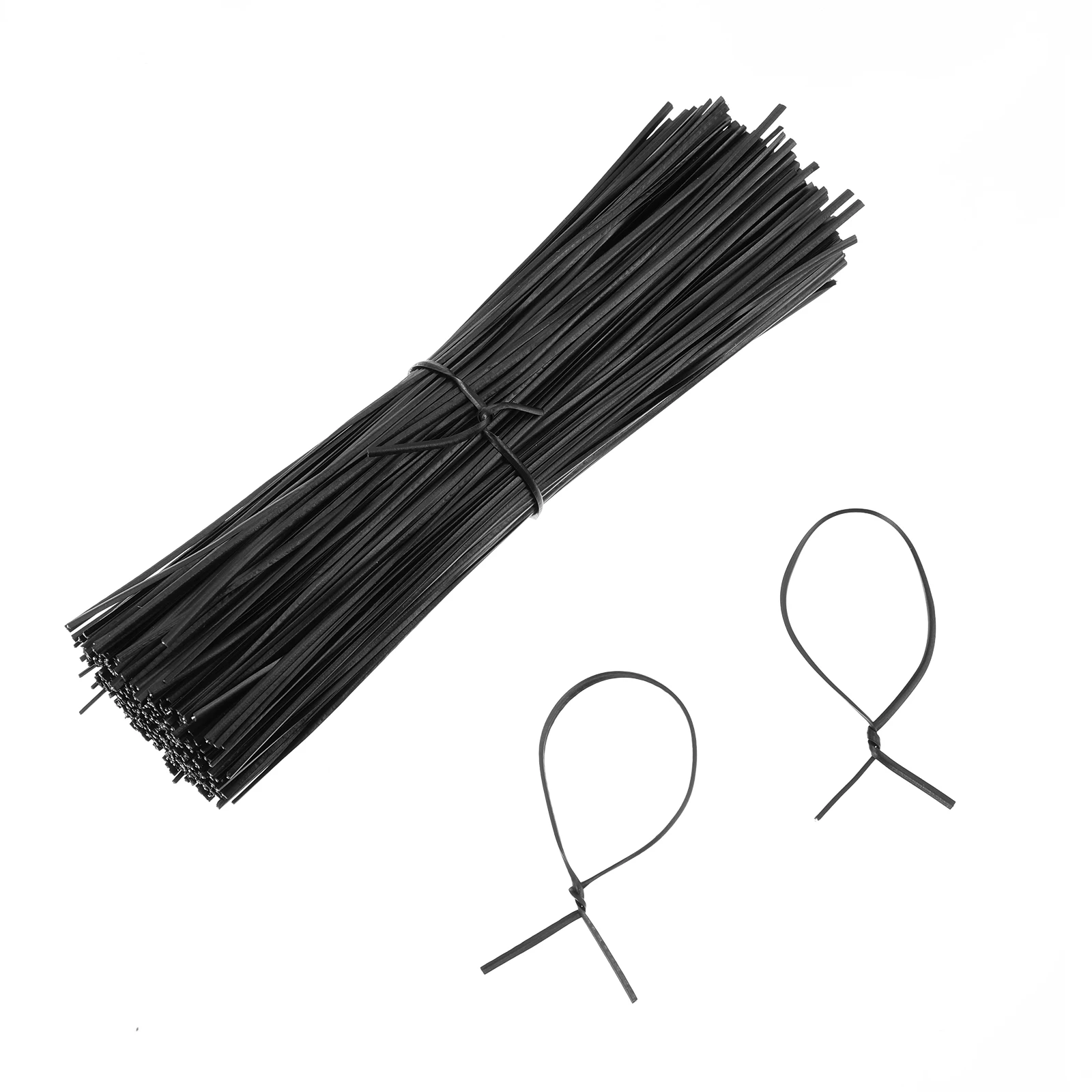 

500pcs Cable Ties Reusable Organizer 6 Inches Black Iron Wire Gardening Cord Wraps USB Power Straps Network Cables Masks