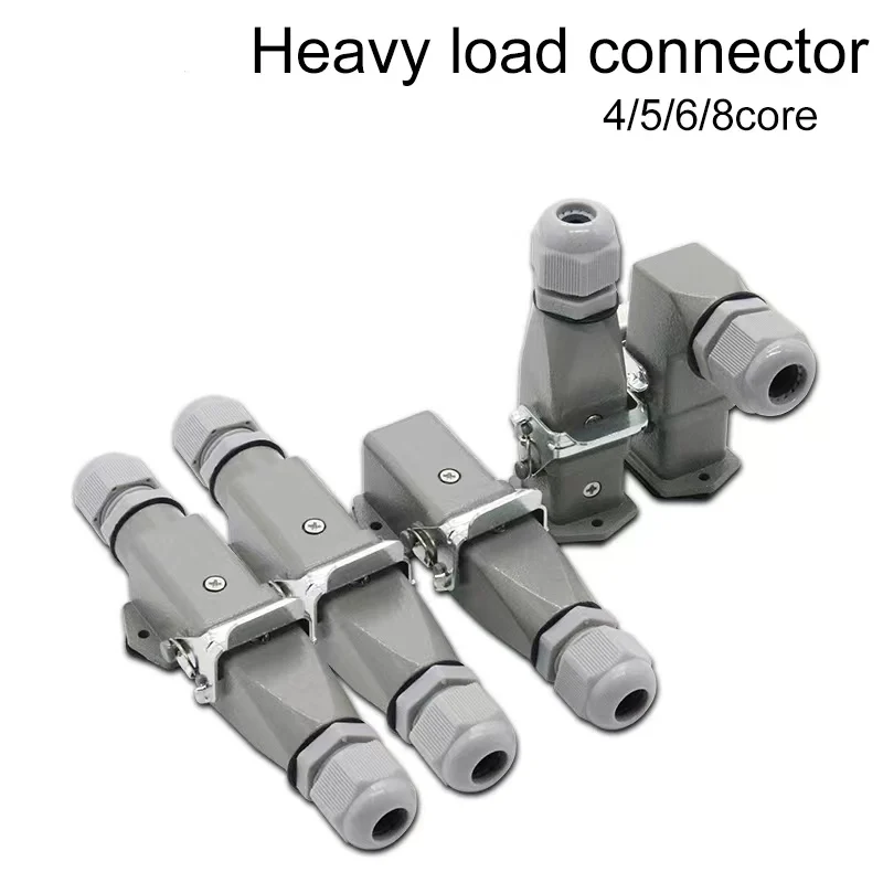 

HDC-HA Heavy Duty Connector 4 5 6 8 Core Pin Aviation Waterproof Multiple Function Type Docking Plug