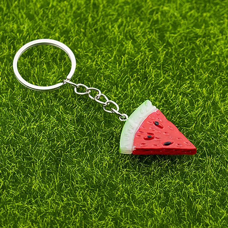 Simulation Watermelon Keychain Creative Summer Fruit Car Phone Bag Pendant Ornaments Gift