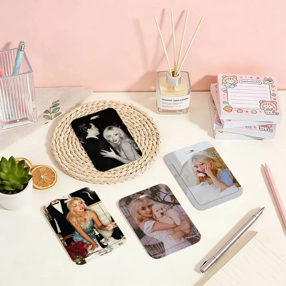 

S-Sabrina-a singer C-carpenter-r Держатель для карт: студенческая карта, рабочая карта, банковская карта, проездной на автобус, пластиковая обложка для карт