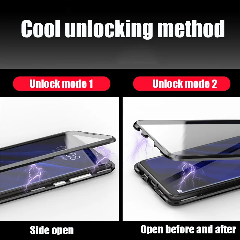 حافظة هاتف زجاجية مغناطيسية مزدوجة الجوانب لهاتف آيفون 16 14 13 12 11 15 Pro Max Plus 16E Mini X XR XS Max غطاء معدني ممتص #6