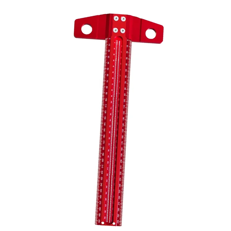ABKO-Regla en T de marcado de precisión de aleación de aluminio, regla para trazado de carpintería, herramientas de marcado, medición de trazado cruzado de lujo