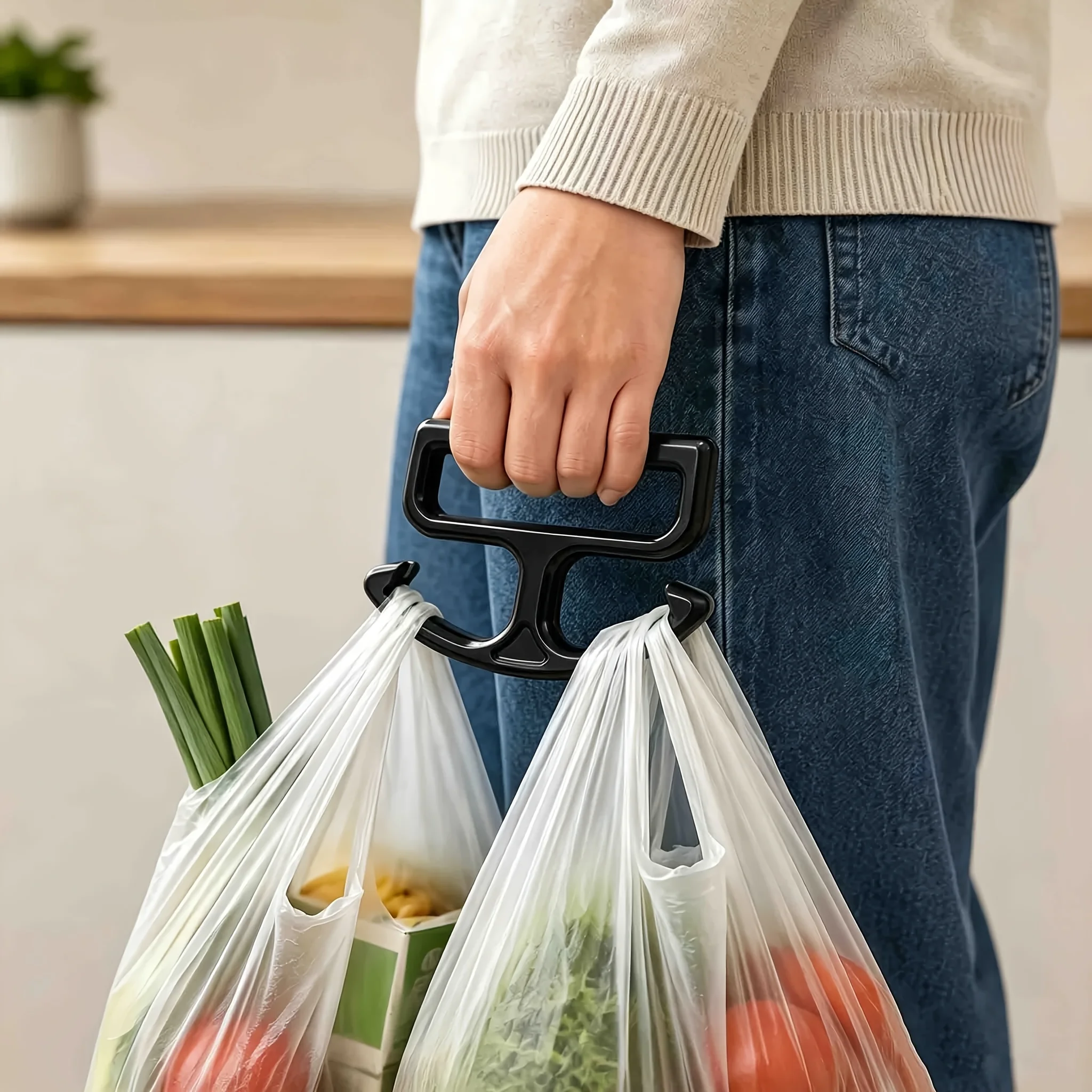 Anti-Pressure Shopping Bag Handle Labor Saving Hand Grip Plastic Bag Holder Reduce Hand Pain Grocery Carry Helper