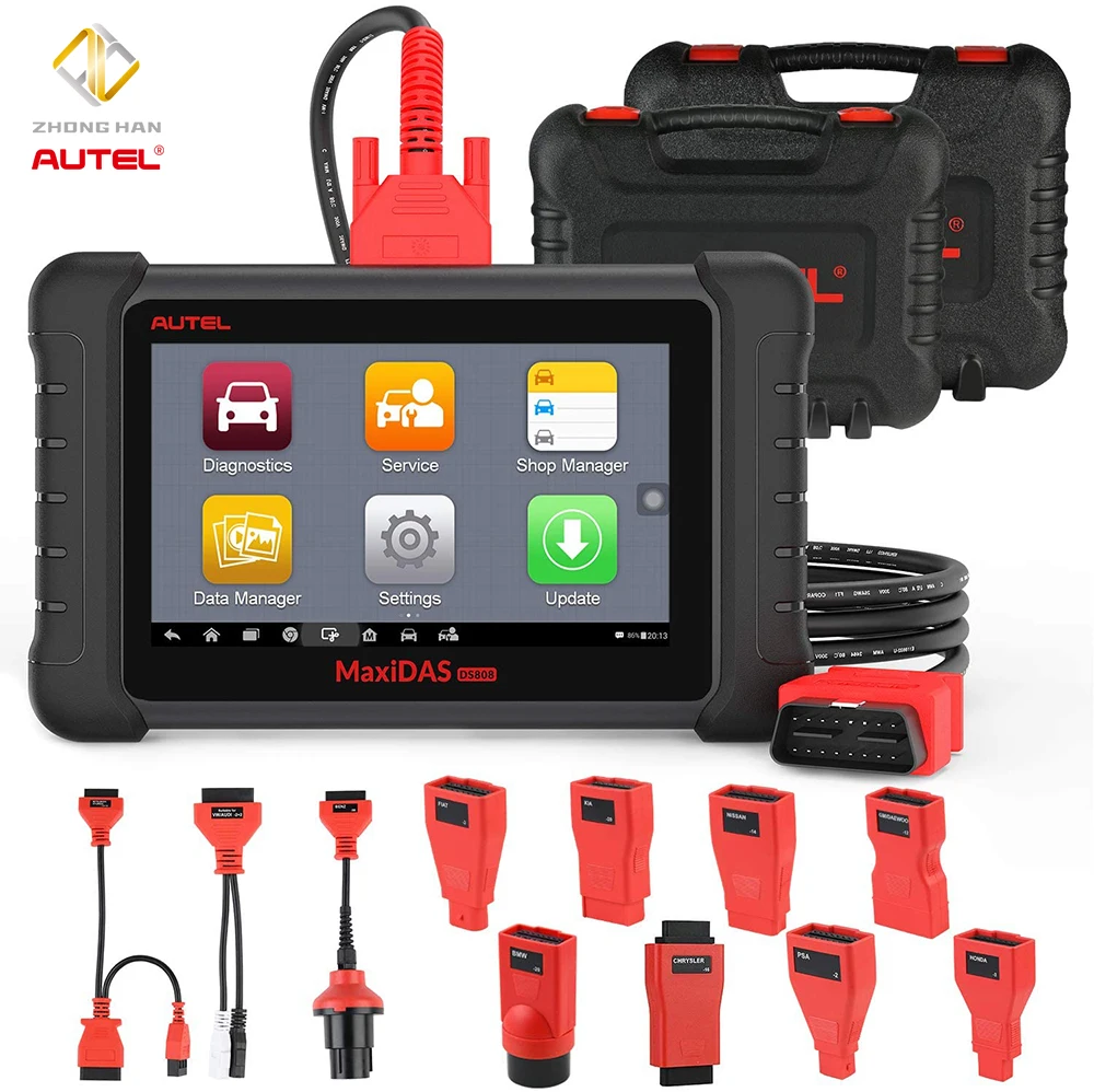 

Autel Advanced Auto Diagnosis Tablet MaxiDAS DA808 Kit Vehicle Diagnostic Tool for Car Maintenance Service