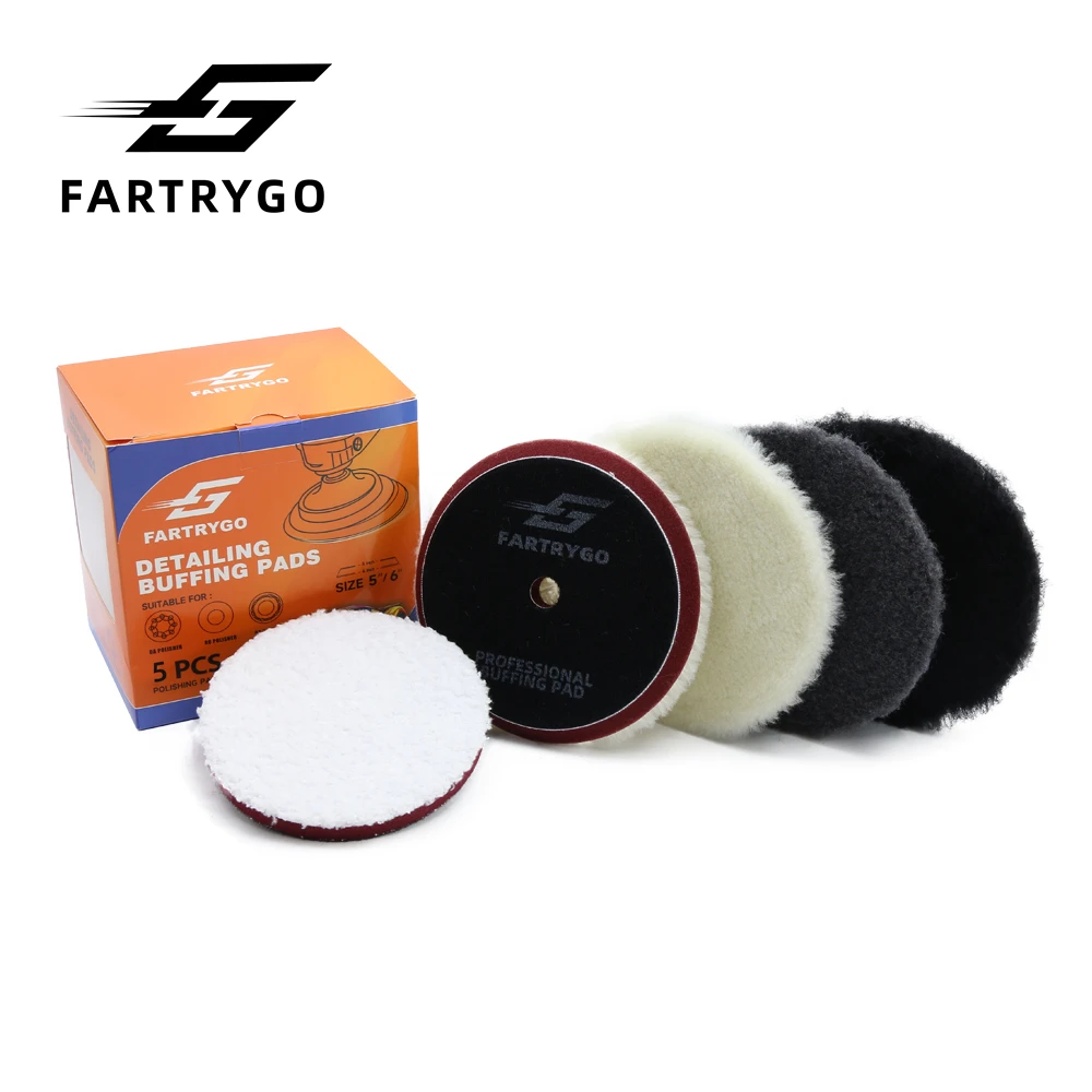 Fartrygo 5Pcs/Set Wool Polishing Pads  5