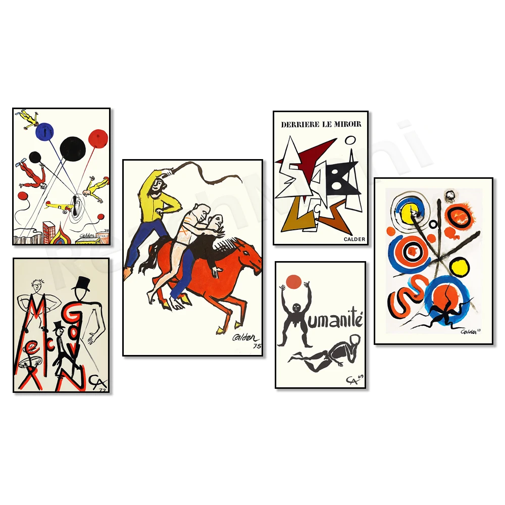 ملصق ألكسندر كالدر، ملصق المعرض، طباعة ألكسندر كالدر، قماش فني جداري حديث تجريدي لمنتصف القرن، ديكور منزلي #1