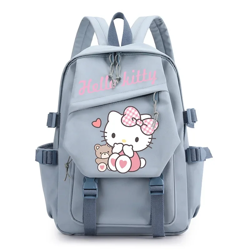 Sanrio New Hellokitty Student Schoolbag Printed Cute Cartoon Men's and Women's Lightweight Computer Canvas Backpack