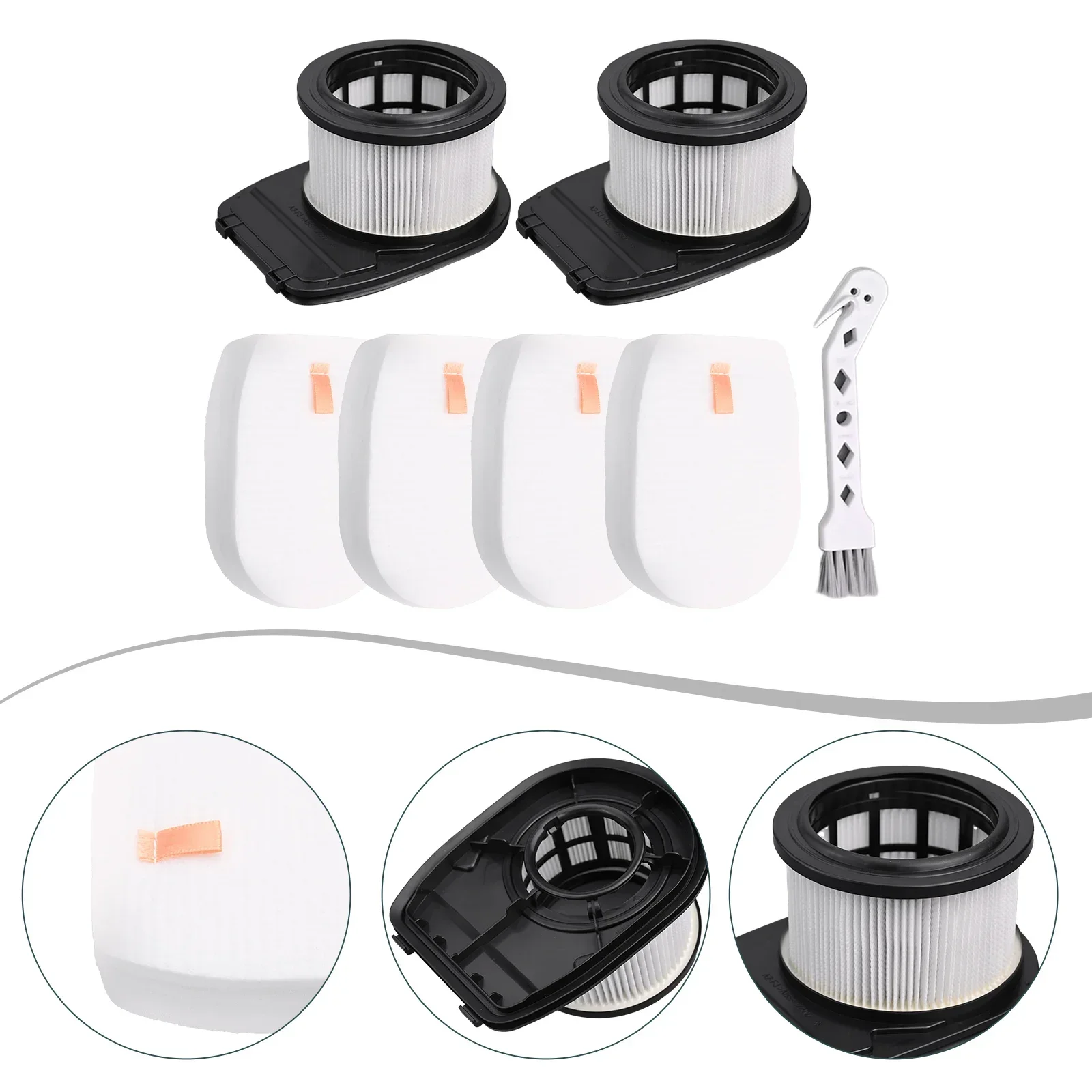 Filters Set For Shark IZ300, IZ300UK, IZ300UKT, IZ320 Handheld Cordless Vacuum Cleaners Sweeping Robot Replacement Spare Parts