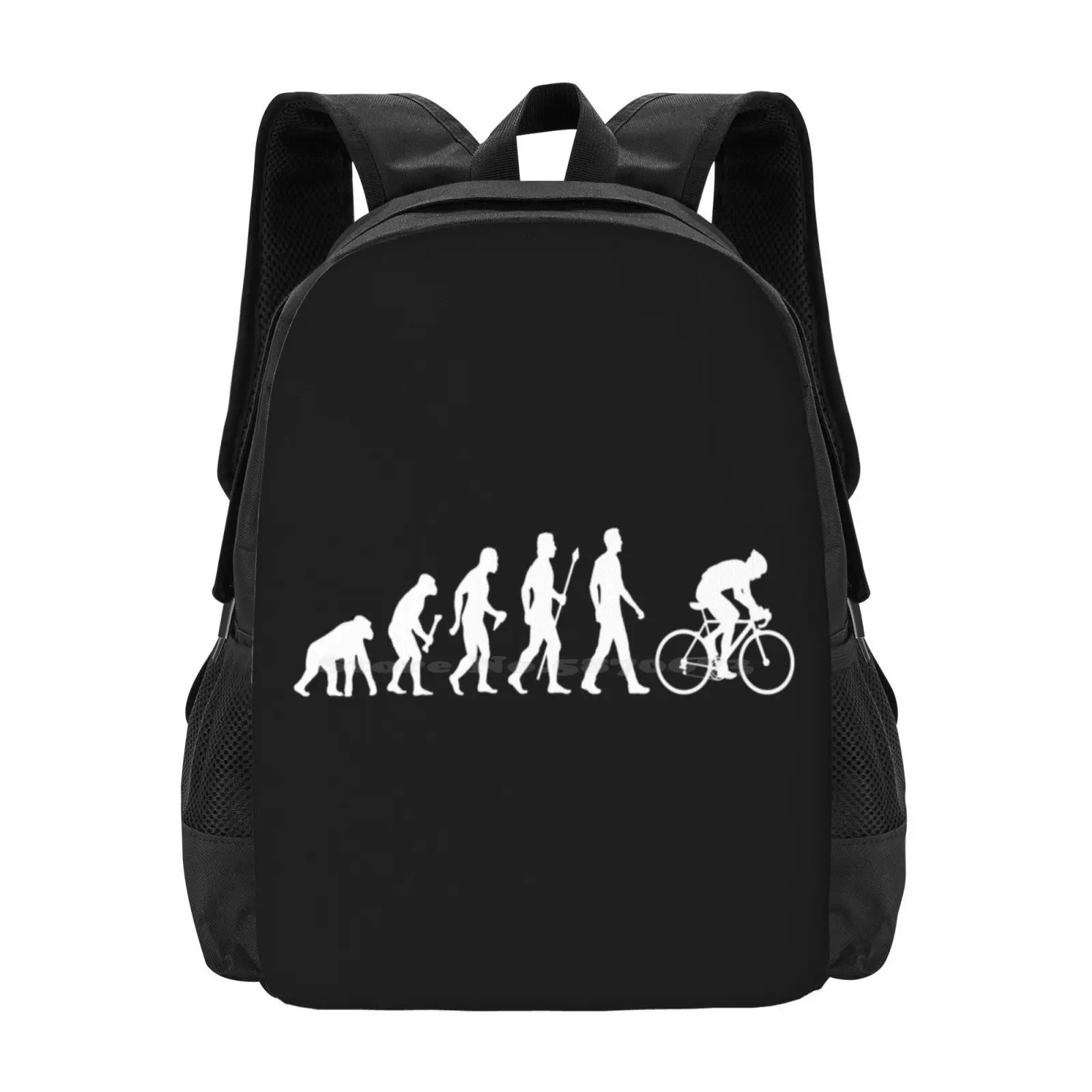 Evolução do Homem-Mochila Escolar Grande Capacidade, Sacos De Laptop, Ciclismo, Evolução, Bicicleta engraçada, Passeio, Trem, Pernas Bicicleta