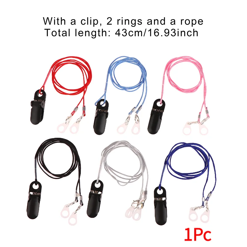 Hearing Aids Clip Holder Transparent 2 Rings Anti-Lost Lanyard Safety Behind The Ear Hearing Aids Accessory For Children Adult‘
