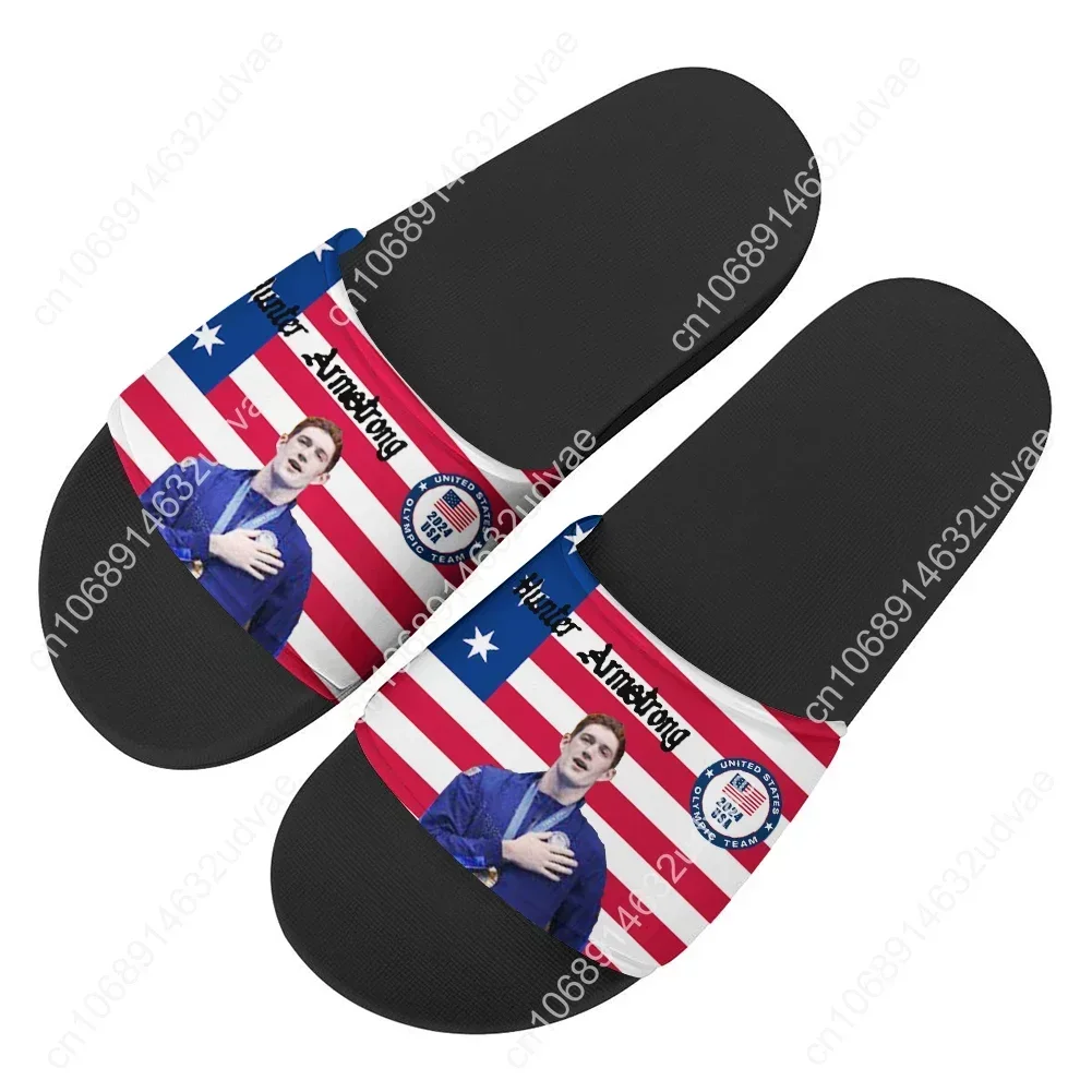 Hunter Armstrong Swimming Champion Home Water Shoes Men Women Teenagers Beach Pool Sandals Custom Summer Slippers