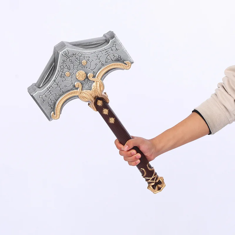 

Superhero Thor Hammer Mjolnir Show Base Model Adult Costume Party Cosplay Toy Collection Gift Room Home Decoration