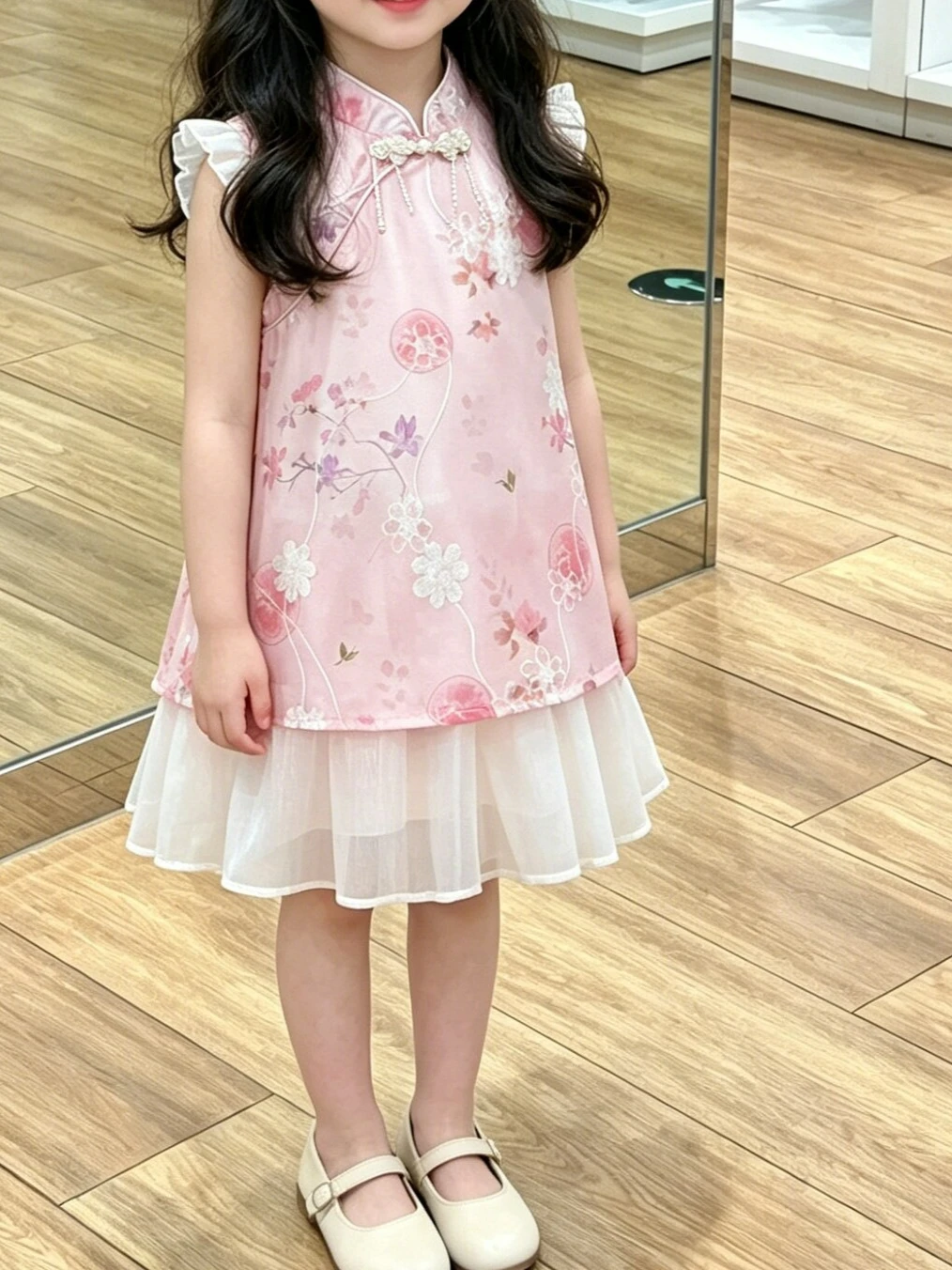 2026年夏新作 女の子用 新中国風チャイナドレス バックル - Baby Clothing Yarn のレビューと価格