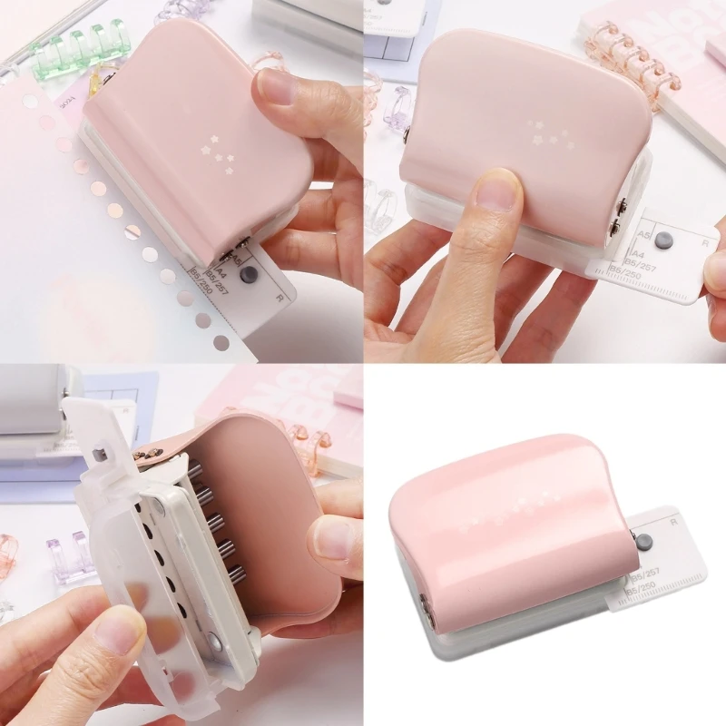 ขนาดเล็ก 5 รูเจาะความจุ 5 แผ่น,เจาะรูสําหรับ Home Office School ใช้,6 รูเจาะ 5 แผ่นความจุปรับได้