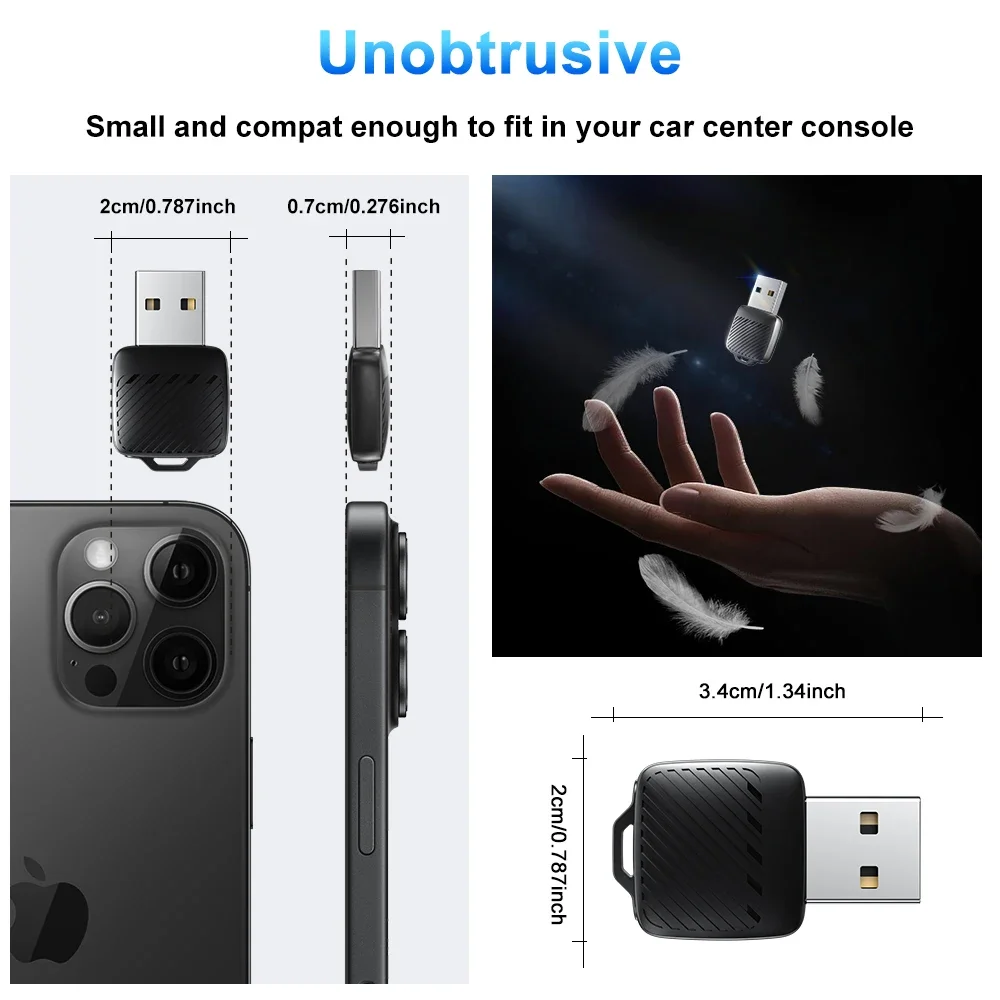 Wooboobox 2 في 1 CarPlay اللاسلكي Android Auto محول Mini Carplay & Auto Box Dongle Auto Connect Carplay AI Box لـ Universal