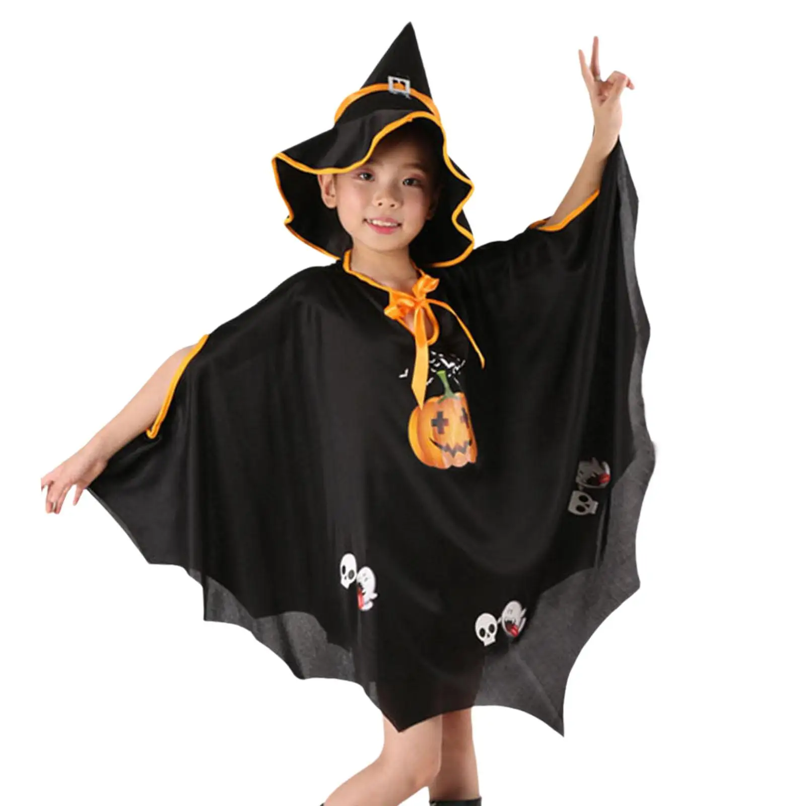 ชุดแฟนซีฮาโลวีนสำหรับเด็ก ชุดคอสเพลย์พร้อมอุปกรณ์ประกอบ ชุดฟักทองสำหรับเด็ก