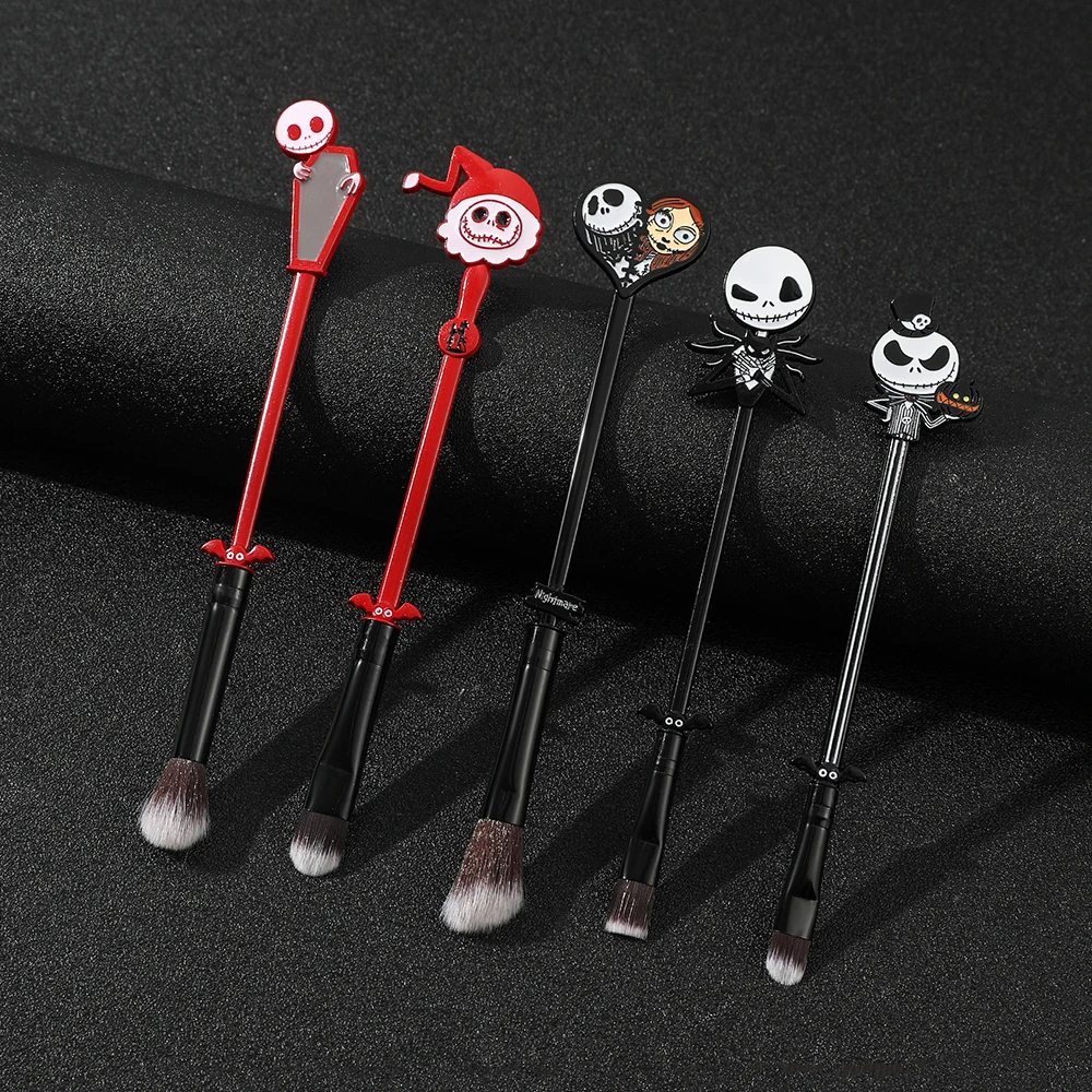 Animated Movie The Nightmare Before Christmas Makeup Brushes Jack Skellington Skull Cosplay Props Beauty Tool Set