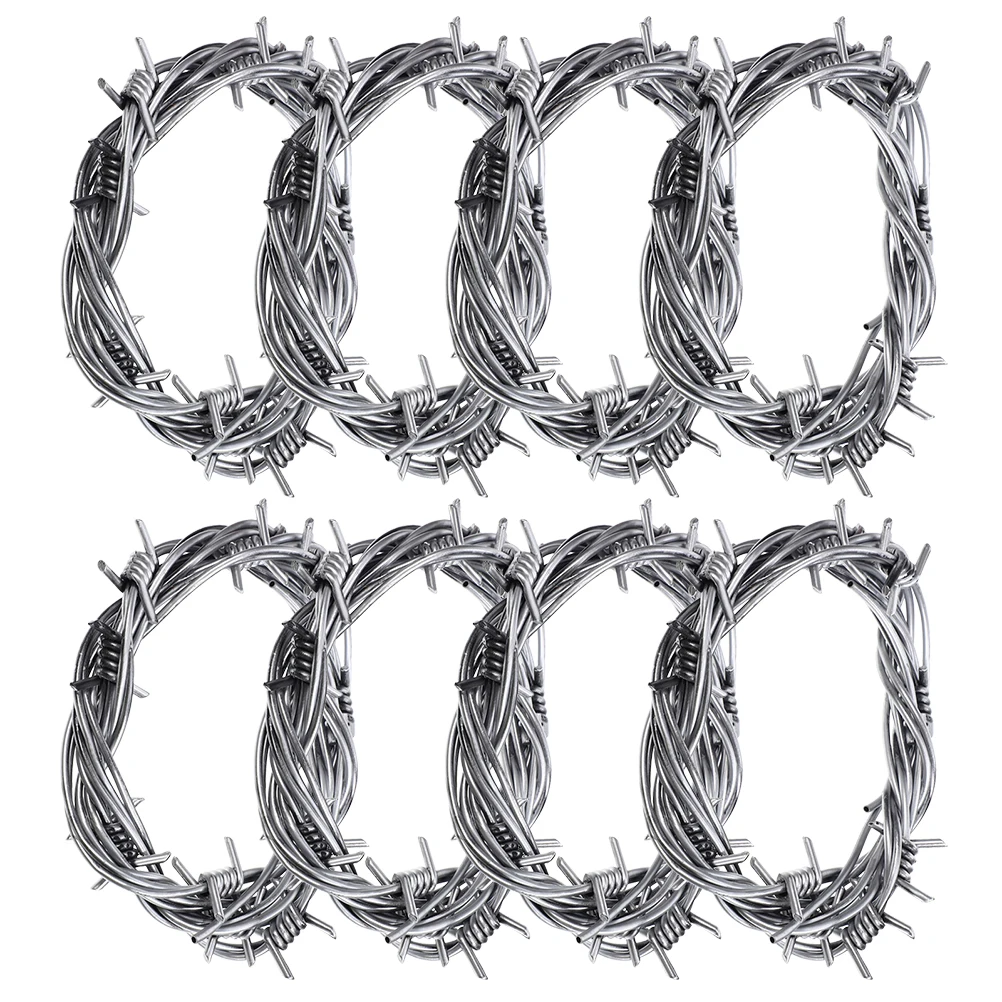 

8 Pcs Simulation Wire Chain Spooky Decor Halloween Barbed Wires Ornament Fake Home Party DecorHaunted House