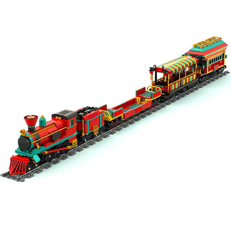 مدينة نموذج سيارة MOC قوالب بناء مهرجان الربيع الصيني قطار وحدات التكنولوجيا الهدايا عطلة تجميع ألعاب أطفال البدلة