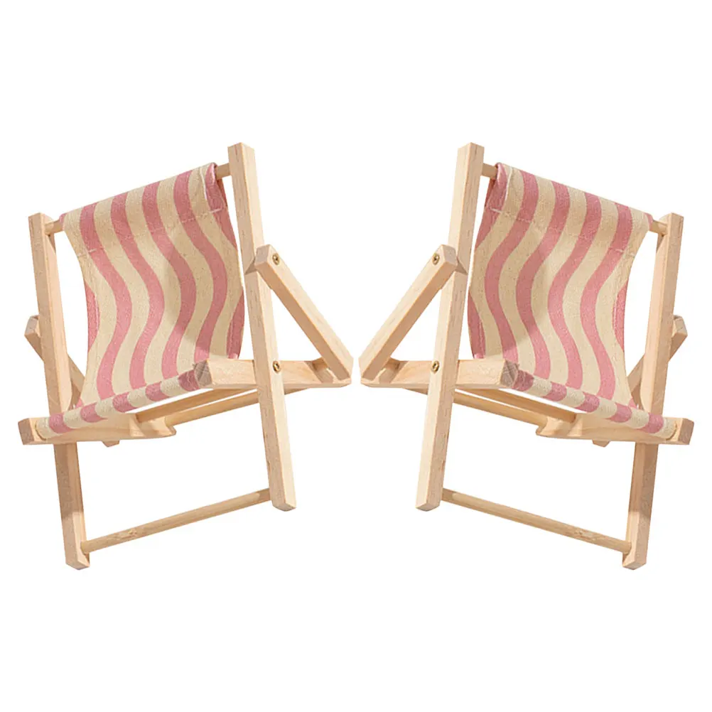 2 قطعة ملحقات كرسي الشاطئ كرسي حامل هاتف ألعاب خشبية صغيرة ديكور منزلي أثاث محمول قابل للطي