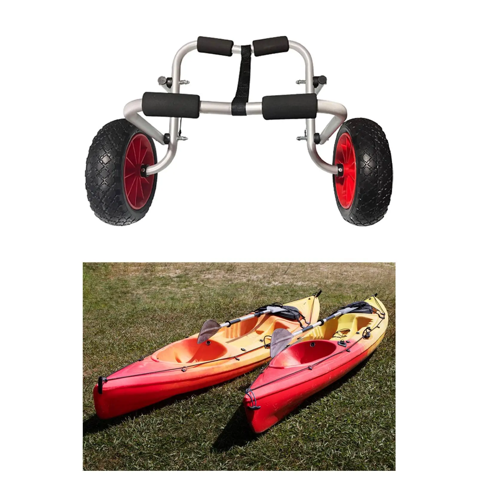 Carrier Cart Adjustable Boat with Airless Tires Canoe Boat Accessories Dolly