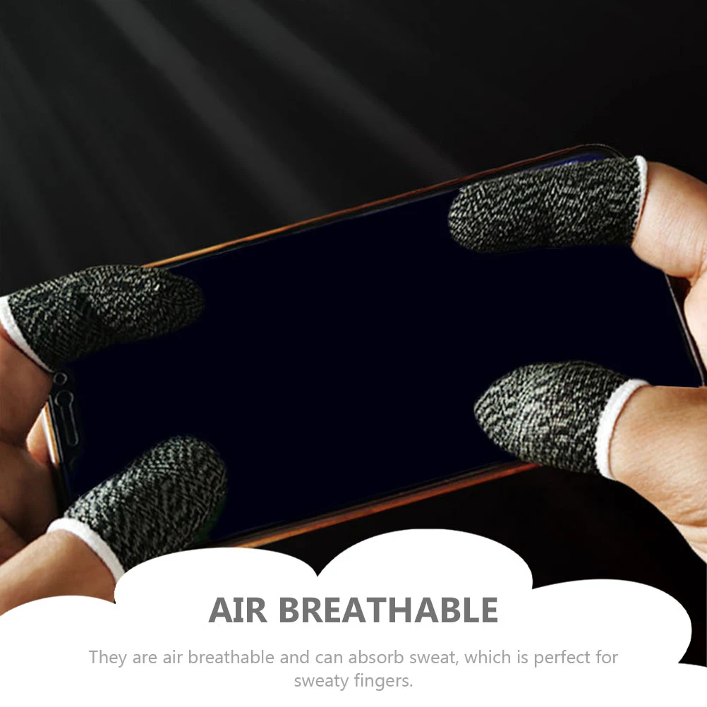 

6pcs Anti sweat Finger Cots Gaming Cover Lightweight Breathable Touch Screen Thumb Sleeve Accessories Phone Covers Cell Phones