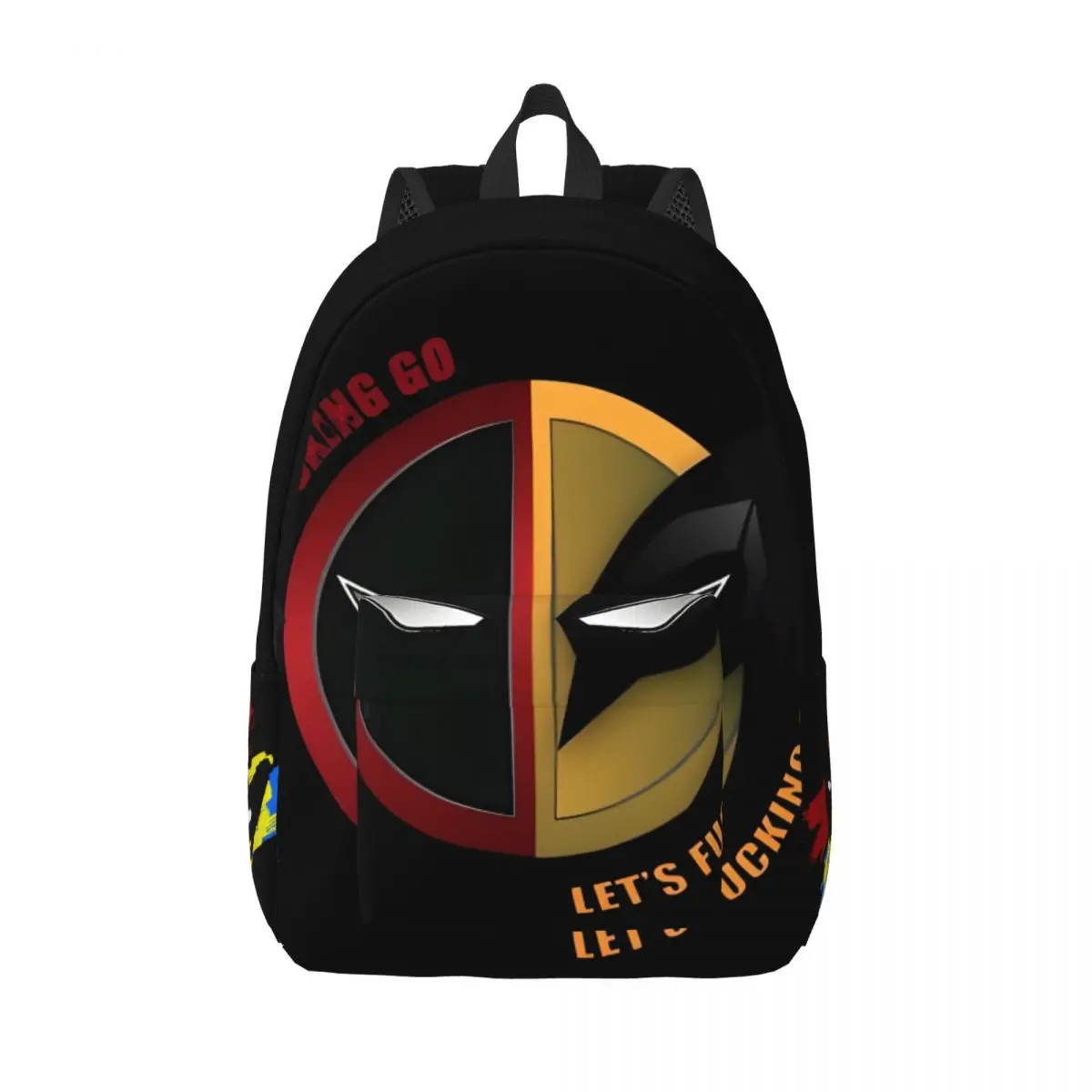 

Hiking Popular Movies Sturdy Shoulder Adjustable Strap Deadpool & Wolverine Backpack Office Staff Rucksack Birthday