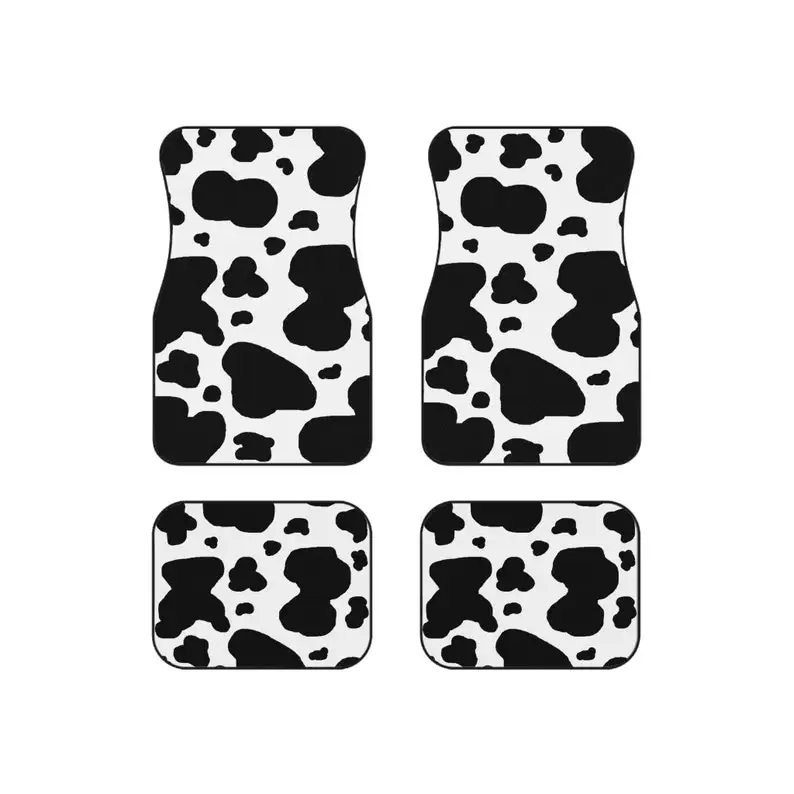 Dairy cow pattern car mats (Set of 4) animal print, car accessories, car interior