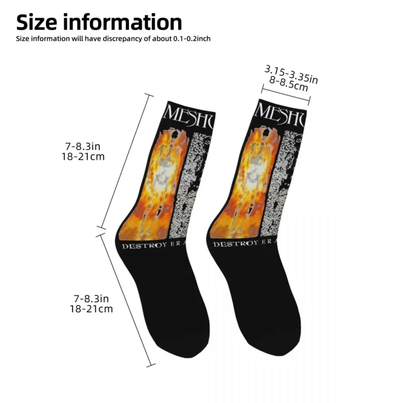 Soul Burn Extreme Metal Band Meshuggah Chaussettes pour hommes et femmes, Chaussettes heureuses drôles, Bas Harajuku, Cadeaux printemps, Été, Automne, Hiver