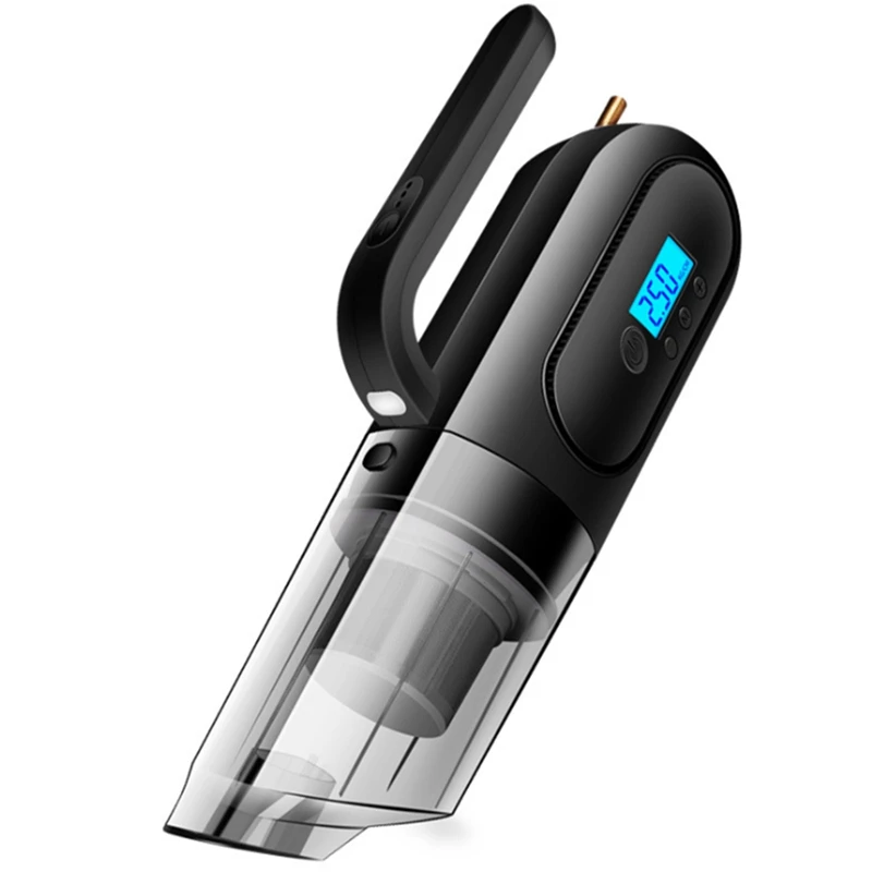 Handheld Vacuum Cleaner With LED Light,Multifuctional Cleaner With Tire Pressure Monitoring Inflation Easy To Clean