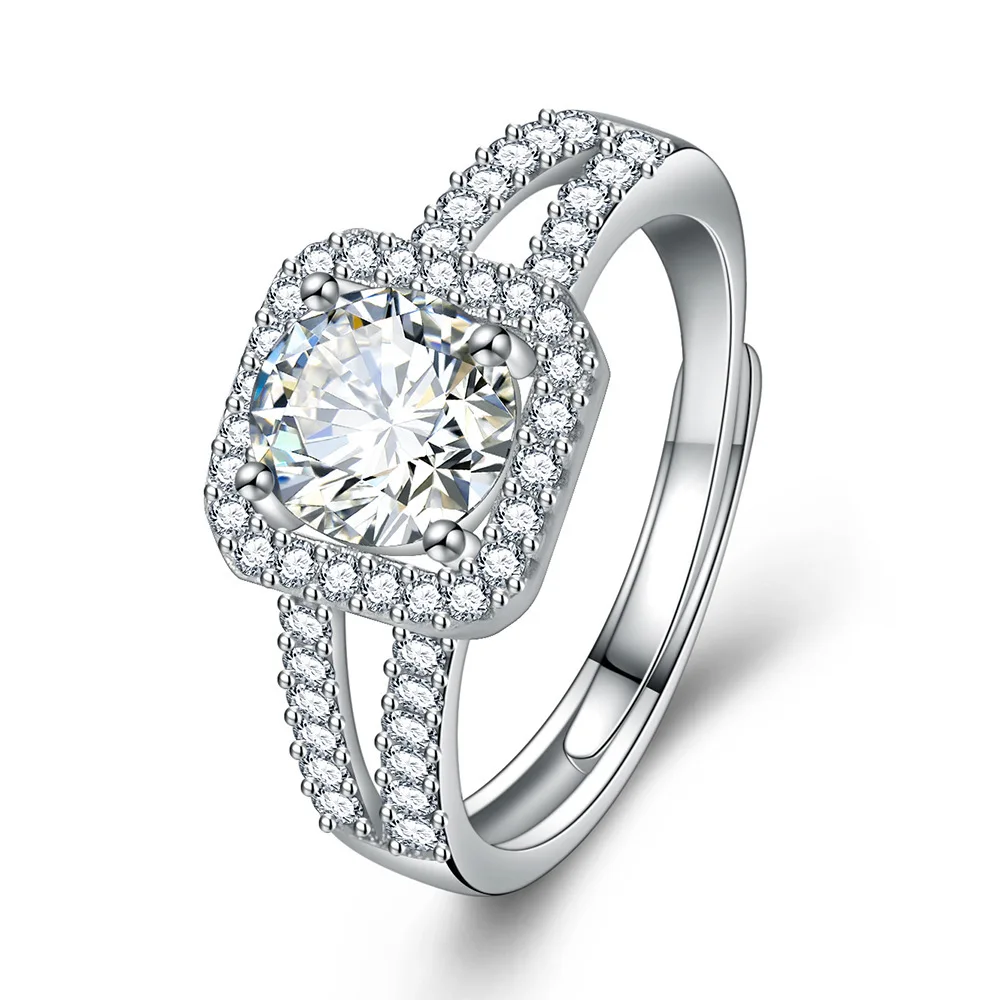 ใหม่ 925 แหวนเงินสเตอร์ลิงคุณภาพสูง Perfect อัญมณีเพทายสําหรับงานแต่งงานของผู้หญิงเครื่องประดับ Fine อุปกรณ์เสริมของขวัญ Party