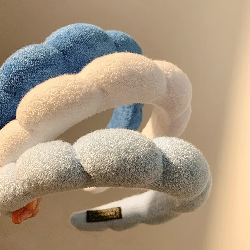 Diadema de esponja a la moda para mujer, accesorios para el cabello, banda para la cabeza multifunción para lavado de cara, eliminación de maquillaje, banda para el cabello para ducha