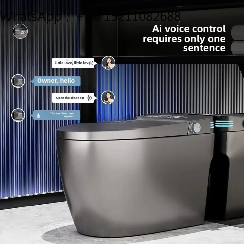 SCY color gun gray smart toilet automatic flip without water pressure limit integrated