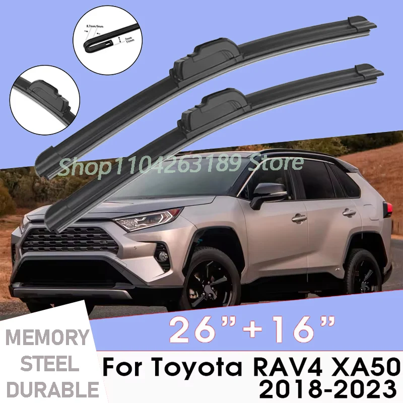 

Car Wiper Blade Blades For Toyota RAV4 XA50 2018-2023 26"+16" Windshield Windscreen Clean Rubber Silicon Cars Wipers Accessories
