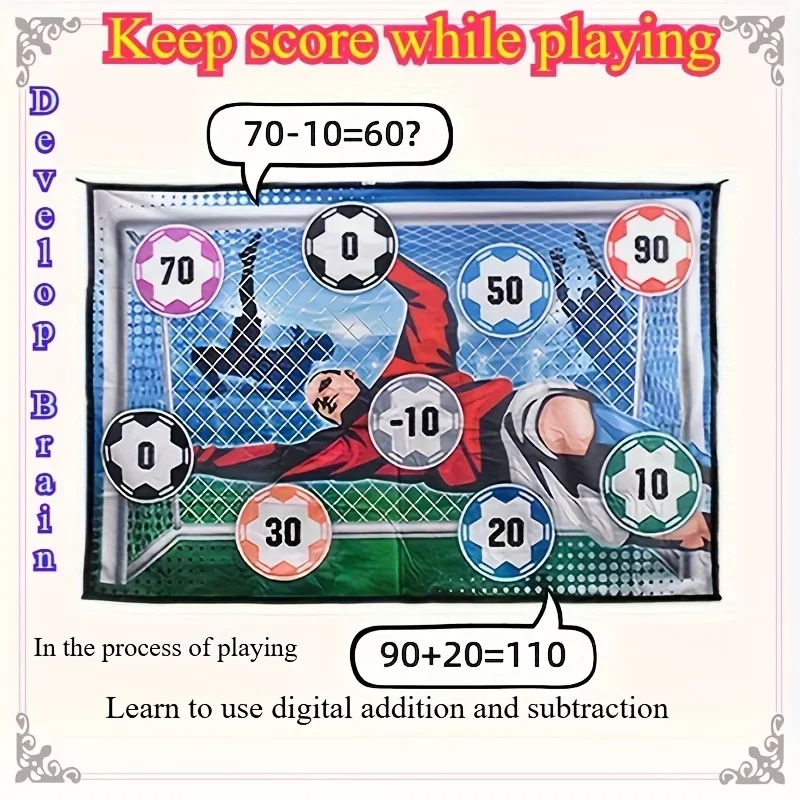 Indoor/outdoor football practice mat, perfect for children's football training and family games