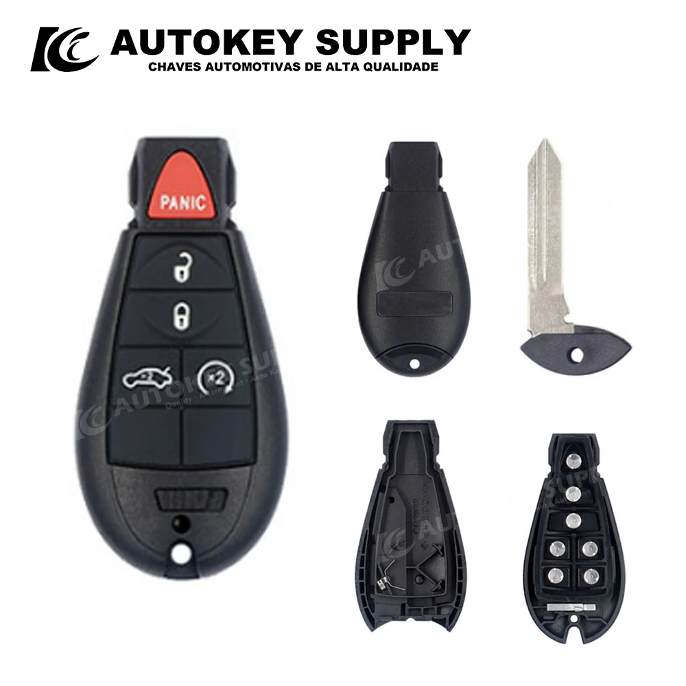 

ForDodge Smart Card Key Shell 5 Buttons (With Logo) Autokeysupply AKDGS167