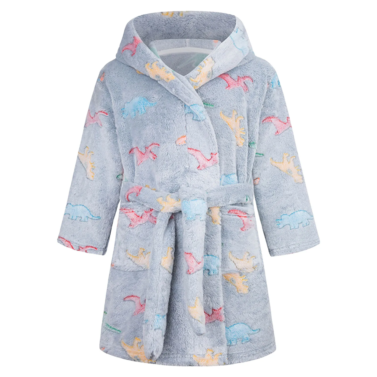 

2 Way Zipper Baby Pajamas Girl Childrens Flannel Robe Cartoon Print Home Fleece Bathrobe For Boys And Baby Girl Clothes Toddler