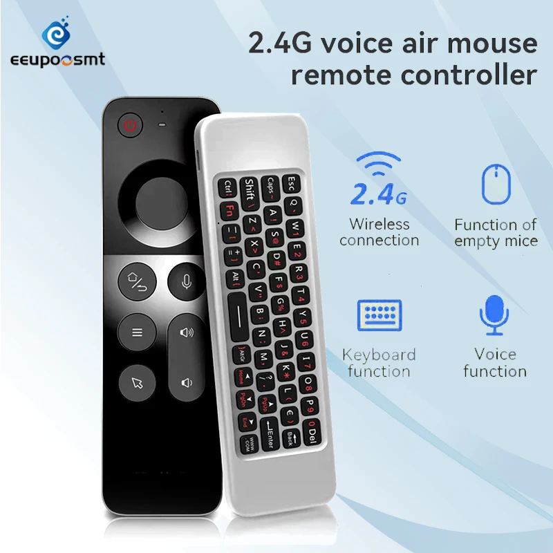 

W 3 Air Mouse 2.4G wireless intelligent voice remote control full keyboard six axis gyroscope infrared learning TV Box Android