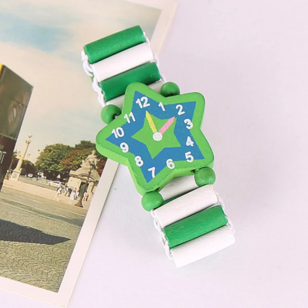 6 Pcs Aldult Watch Child Watches Childrens Wooden Bamboo Kid Simulation Cartoon Ristwatches