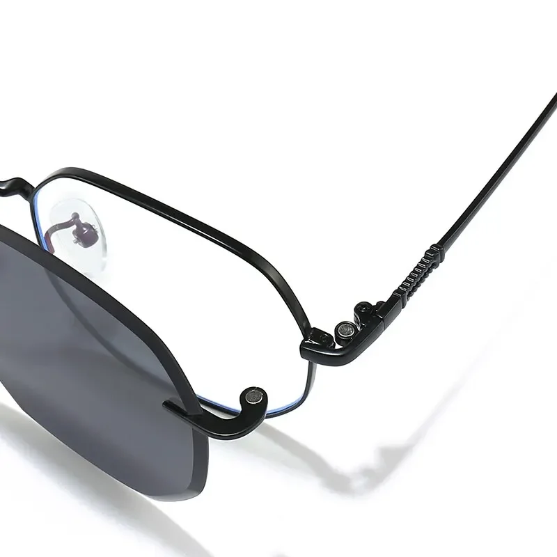النظارات الشمسية القابلة للإزالة النساء الرجال مسدس نظارات كليب على عدسة مكافحة الضوء الأزرق نظارات الكمبيوتر Dames 7000