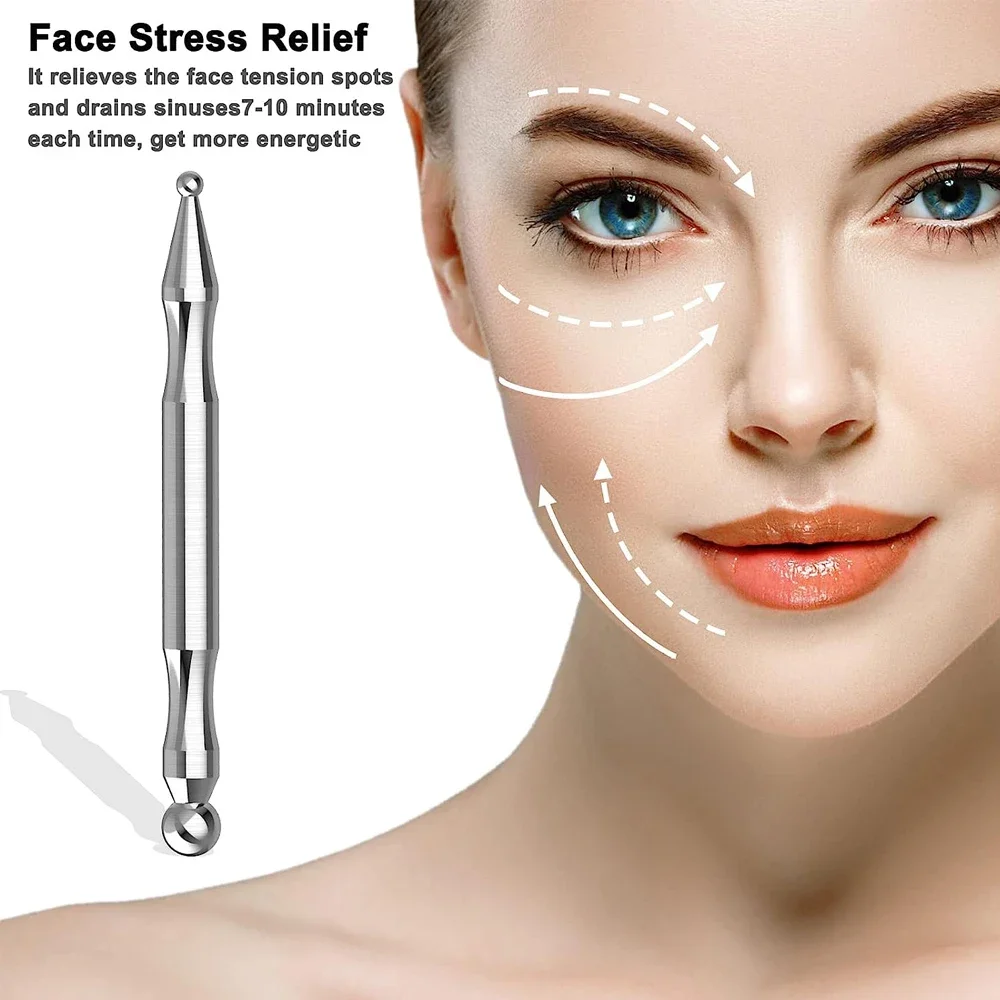 1Pcs Acupuncture Pen, Stainless Steel Deep Tissue Massage Tool- Manual Acupuncture Massage Pen for Full Body Meridian Pain Relie