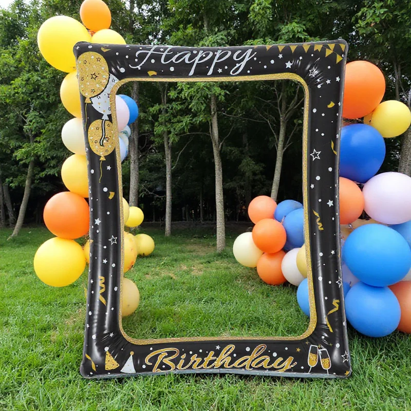 

Inflatable Photo Booth Frame Lightweight Pvc Selfie Ring For Birthday Party Decorations Fun Photobooth Props Inflatable Selfie
