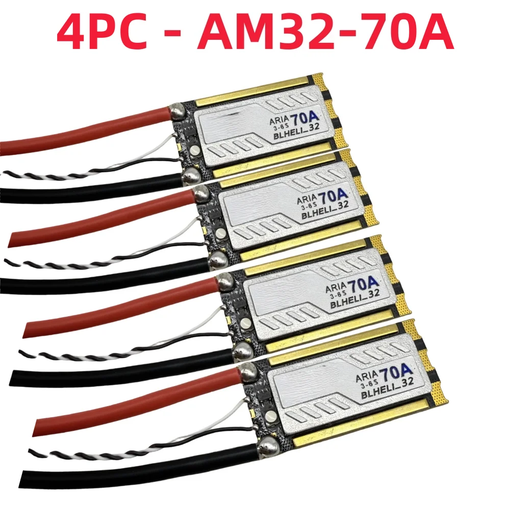 4 PCS AM32 BL32 Brushless ESC 3-6S Amperímetro RC Drone 70A AM32 Brushless ESC 3-6S Para FPV Racing Track RC Quadcopter Peças