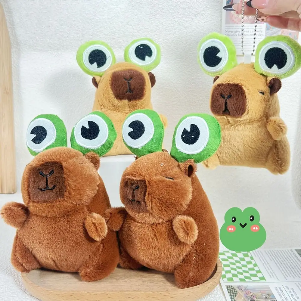

Cute Toy Plush Capybara Keychain Cartoon Capybara Stuffed Animals Simulation Capybara Pendant Soft Frog Capybara Doll Kid