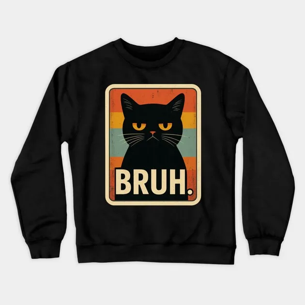 

Autumn and Winter Trendy Retro - Cat - Themed Sweatshirt, Stylish Outwear for Cat & Retro Lover