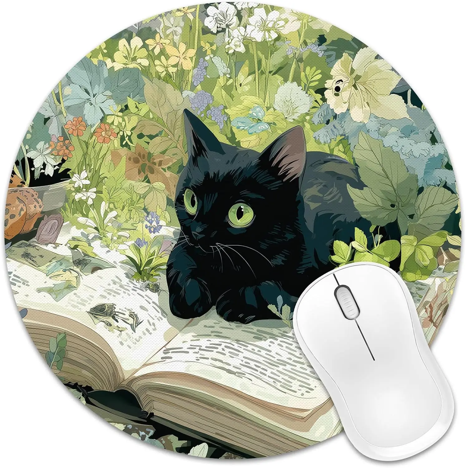 Rectangular mouse Round mouse pad 220mm Non Slip Desk Pad for Office Gaming Cat Mouse Mat