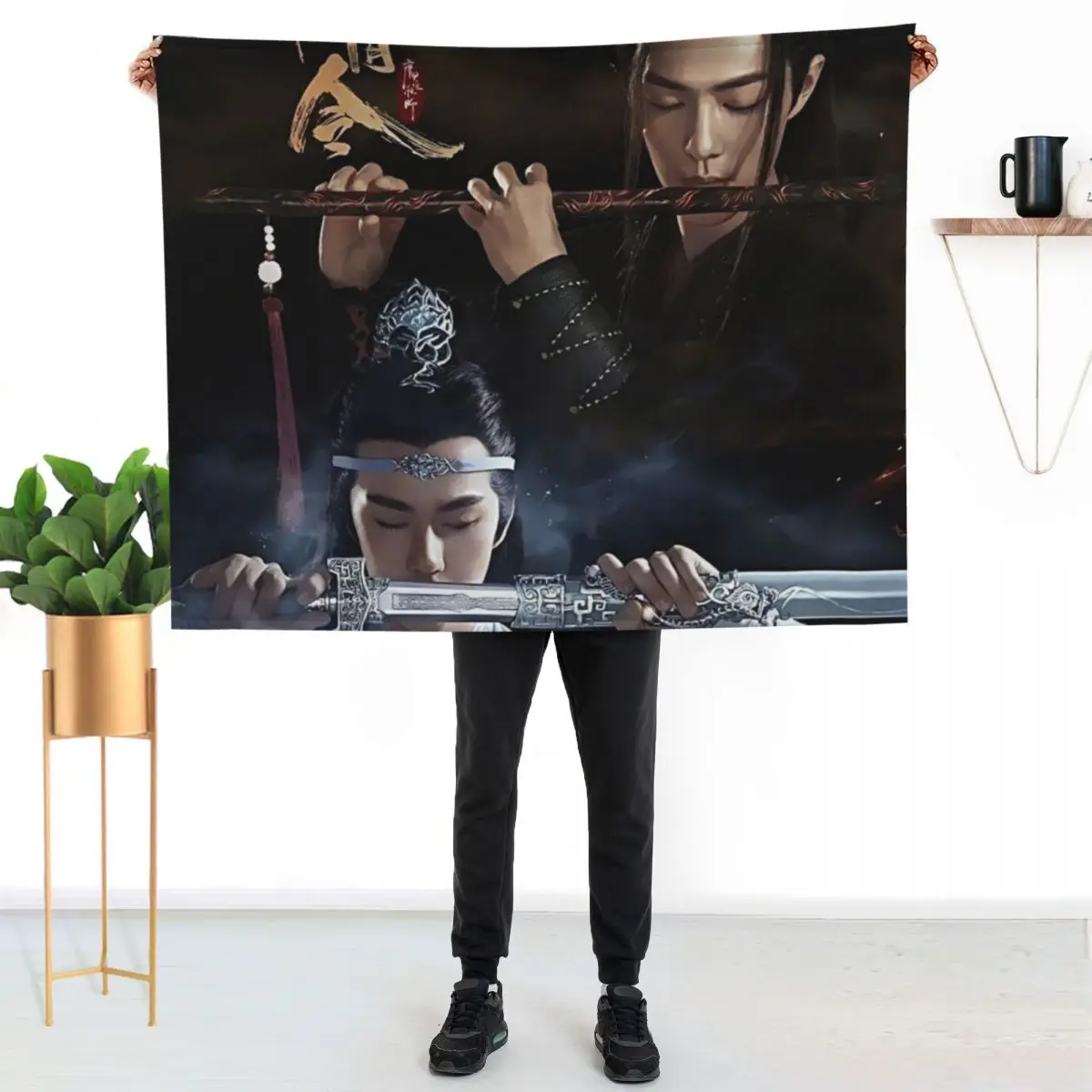 Grandmaster of Demonic Cultivation Throw Blanket Cute Plaid Furry blankets ands Plaid Bed Flannel Blankets