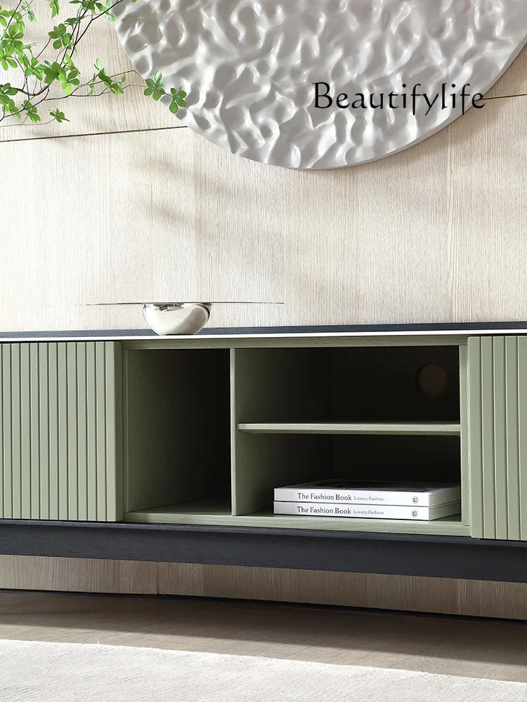 muebles para hogar Minimalist Living Room TV Cabinet and Tea Table Combination Modern Minimalist Villa Storage Floor Cabinet